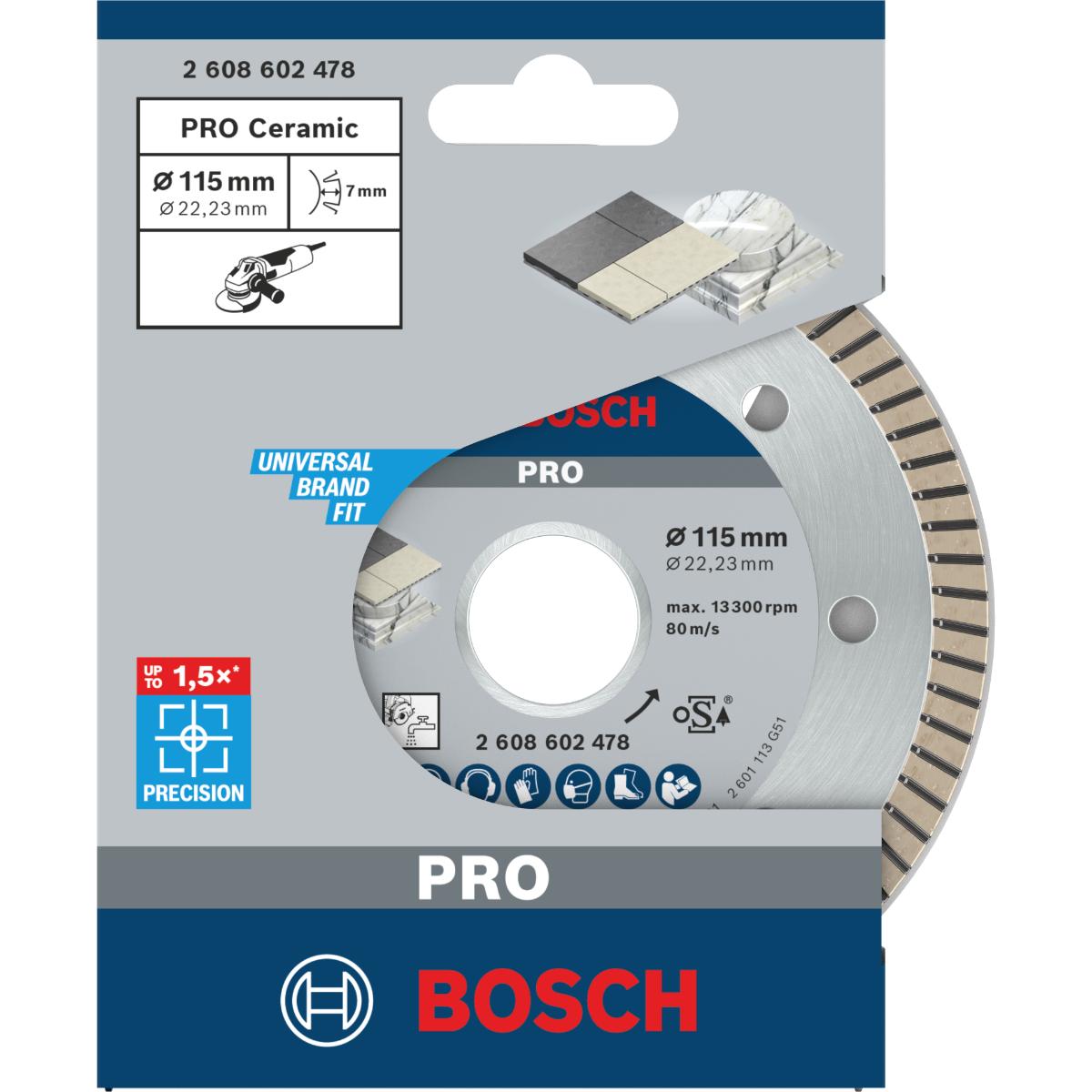 Bosch PRO Diamanttrennscheibe Best for Ceramic Extra-Clean Turbo