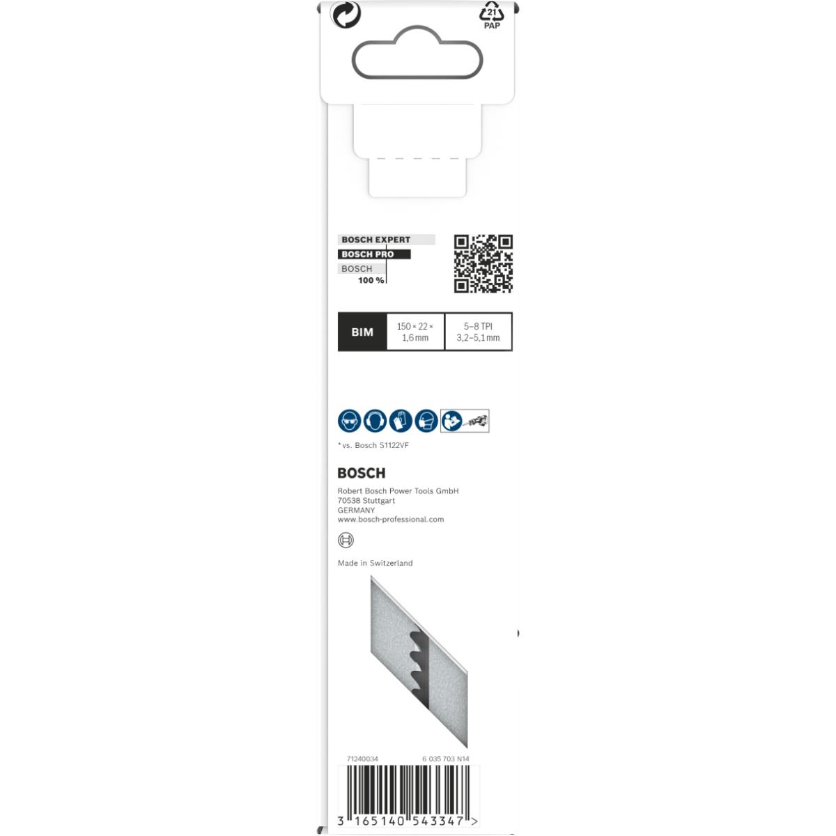 Bosch PRO Säbelsägeblatt S 610 VF, Heavy for Wood and Metal, 5er-Pack