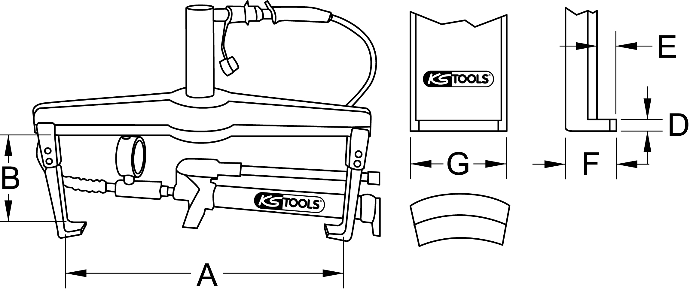 KS Tools Universal-Abzieher 2-armig