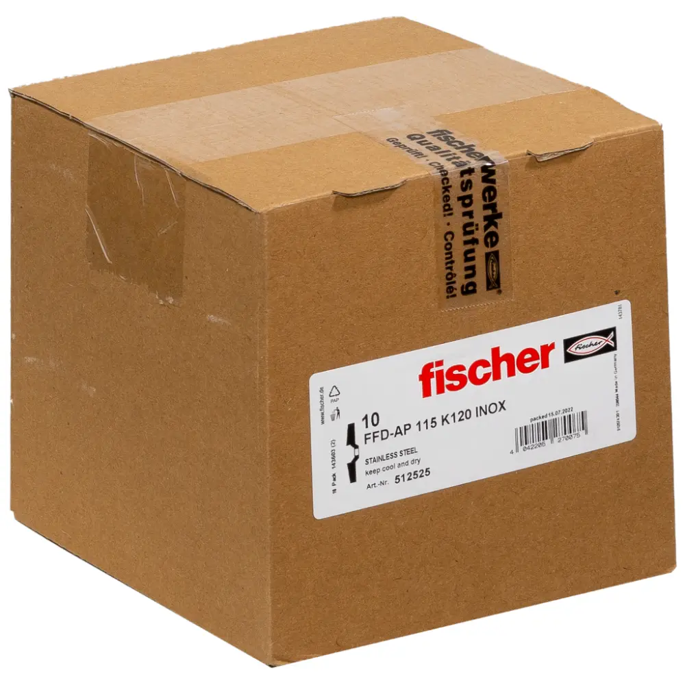 Fischer Fächerschleifscheibe AP 115 K120 Inox