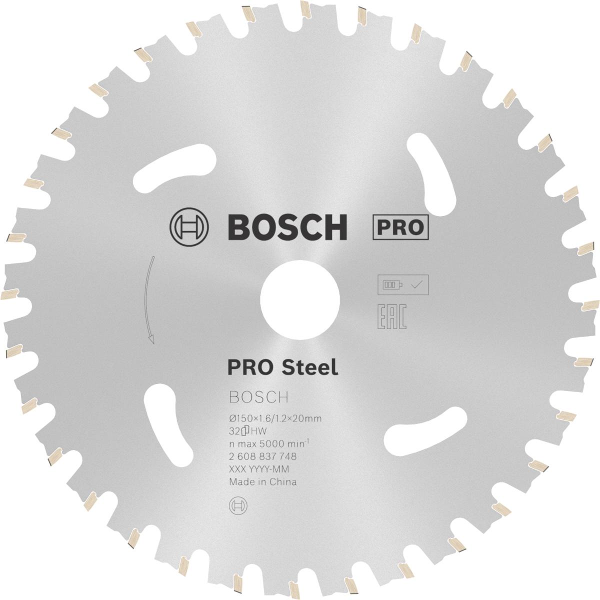 Bosch PRO Akku-Kreissägeblatt Standard for Steel 136 x 1,6/1,2 x 15,875, 30 Zähne
