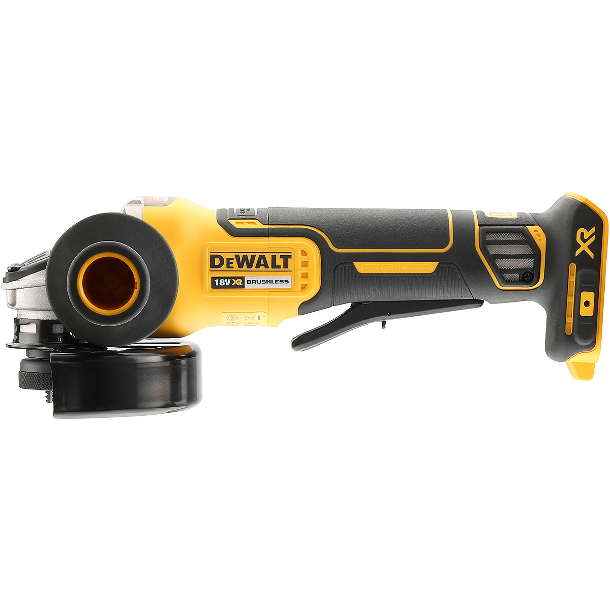 DEWALT Akku-Winkelschleifer 18V 125mm mit Paddelschalter Basisversion für Akku Plus