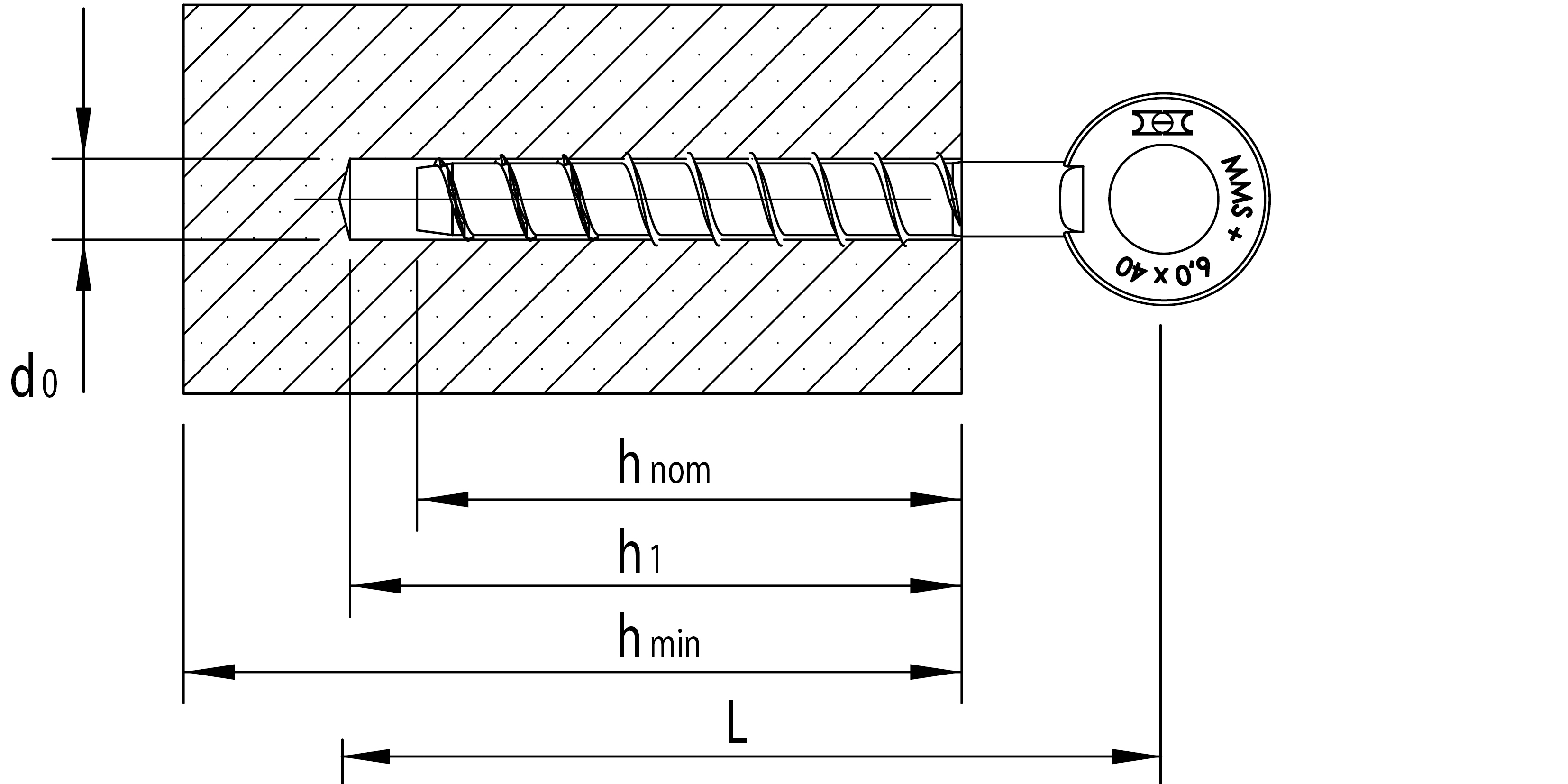 HECO MULTI-MONTI-plus R 6,0 x 40, Ringanker, Setzwerkzeug, A2K, 200-Stück