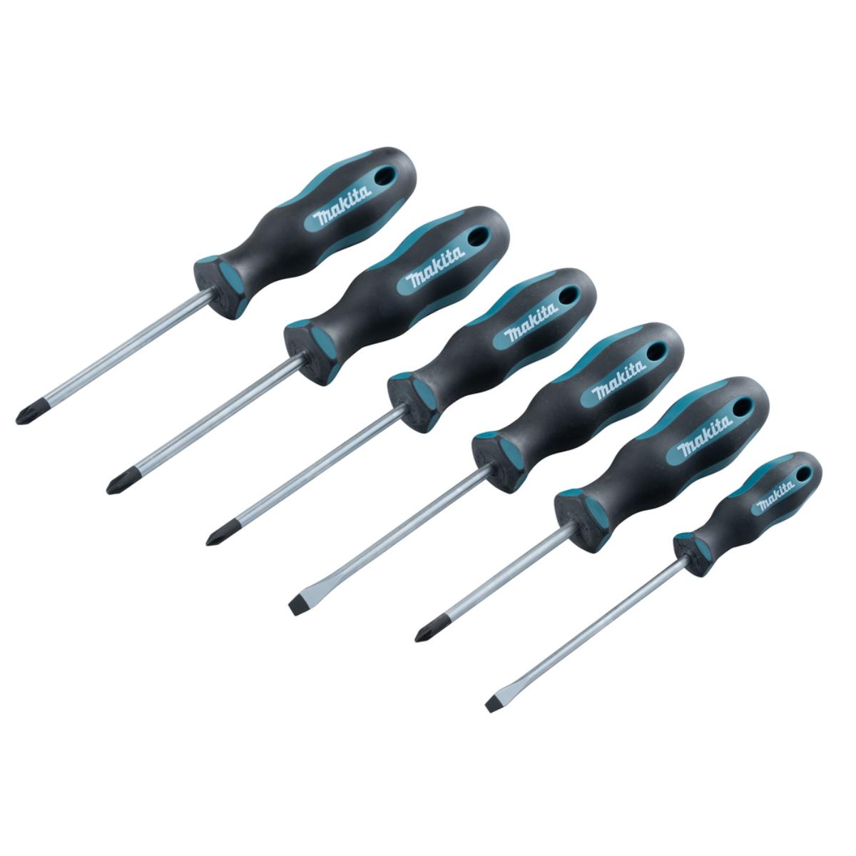 Makita Schraubendreher-Set Schlitz Kreuz magnetisch 6-teilig 