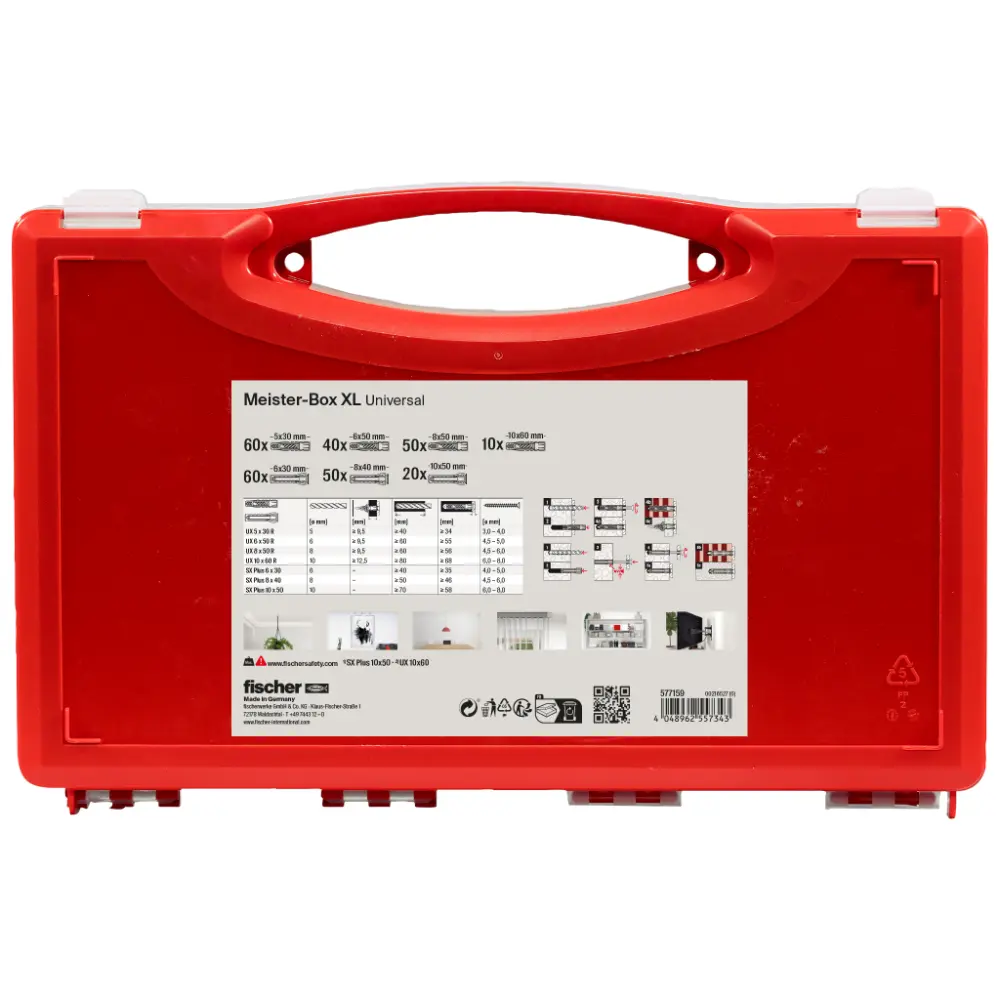 Fischer Dübelsortiment Meister-Box XL Universal (290 Teile)