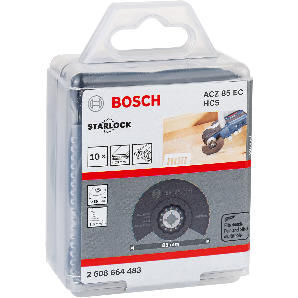 Bosch HCS Segmentsägeblatt ACZ 85 EC Wood, 85 mm, 10er-Pack