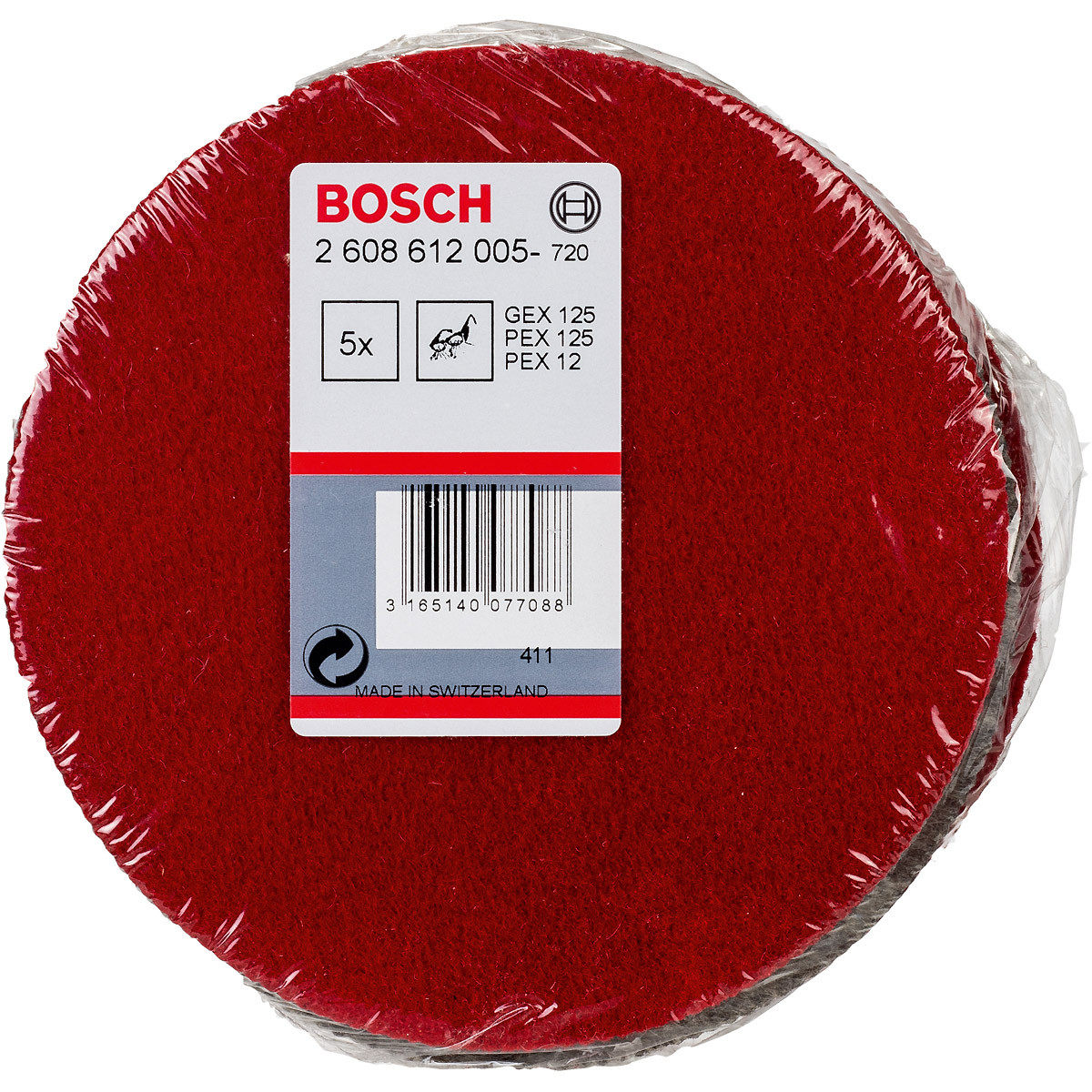 Bosch Polierfilz für Exzenterschleifer, Klett grob