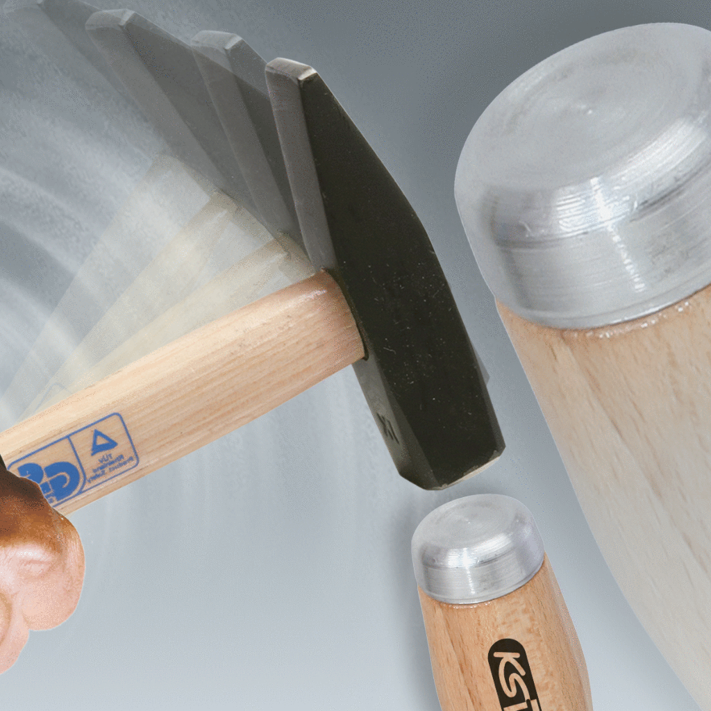 KS Tools ERGOTORQUE WOODmax Schlag-Schraubendreher-Satz, 6-tlg