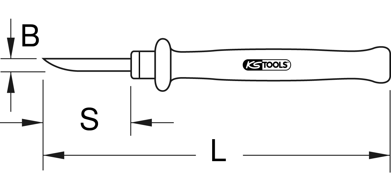 KS Tools Guttaperchamesser mit Schutzisolierung, 200mm