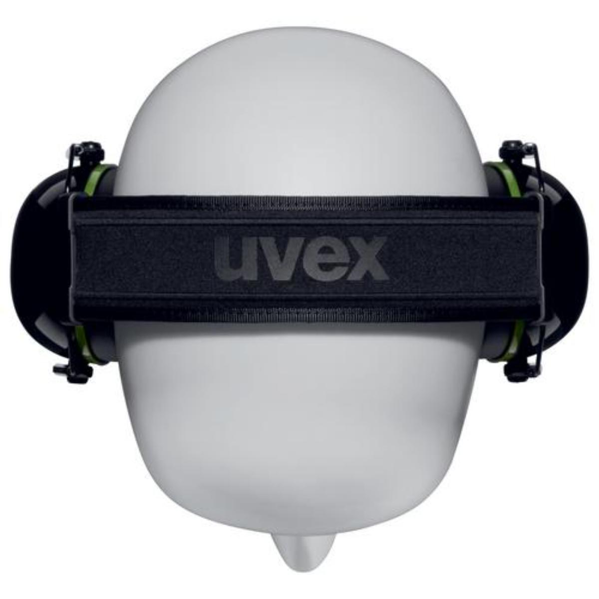 uvex K10 Kapselgehörschutz schwarz/ grün SNR 30 dB