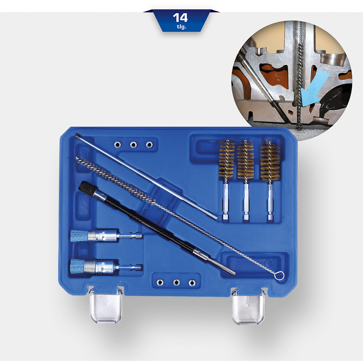 Brilliant Tools Injektorsitz- und Schacht-Reinigungs-Satz, 14-tlg