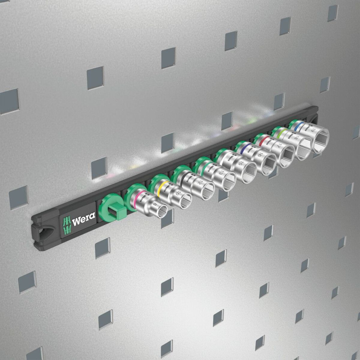 Wera Nuss-Magnetleiste B 4 Zyklop Steckschlüsseleinsatz-Satz, 3/8"-Antrieb, 9-teilig
