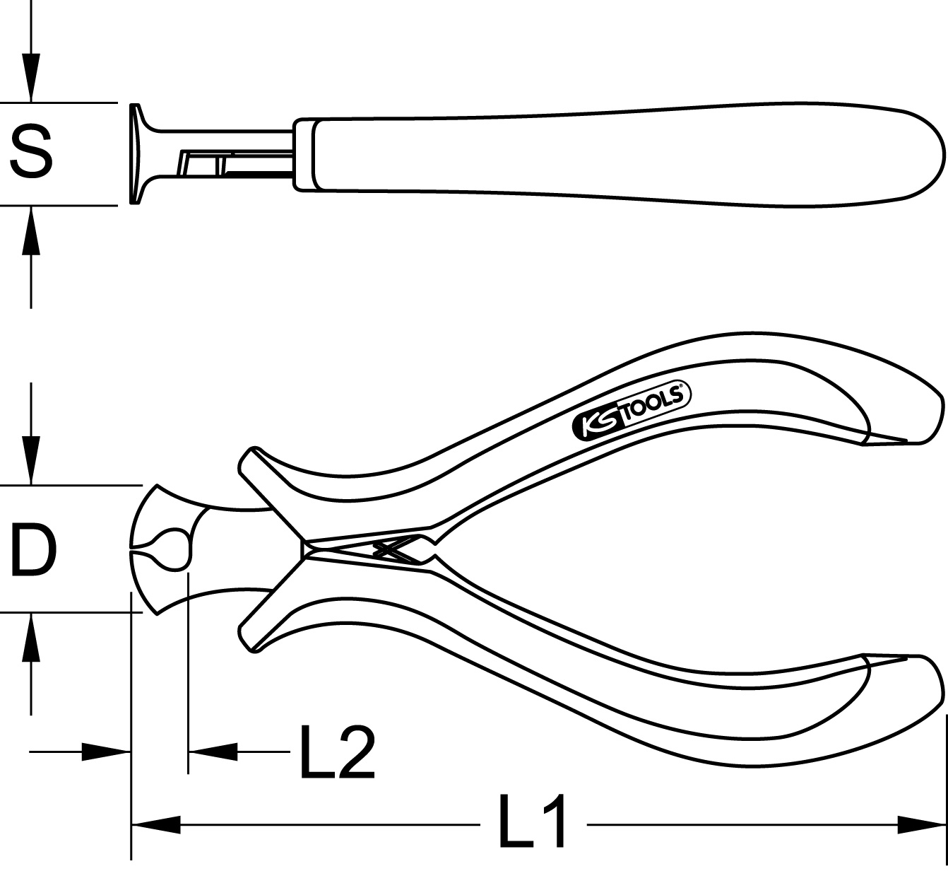 KS Tools Feinmechanik-Vornschneider, 110mm