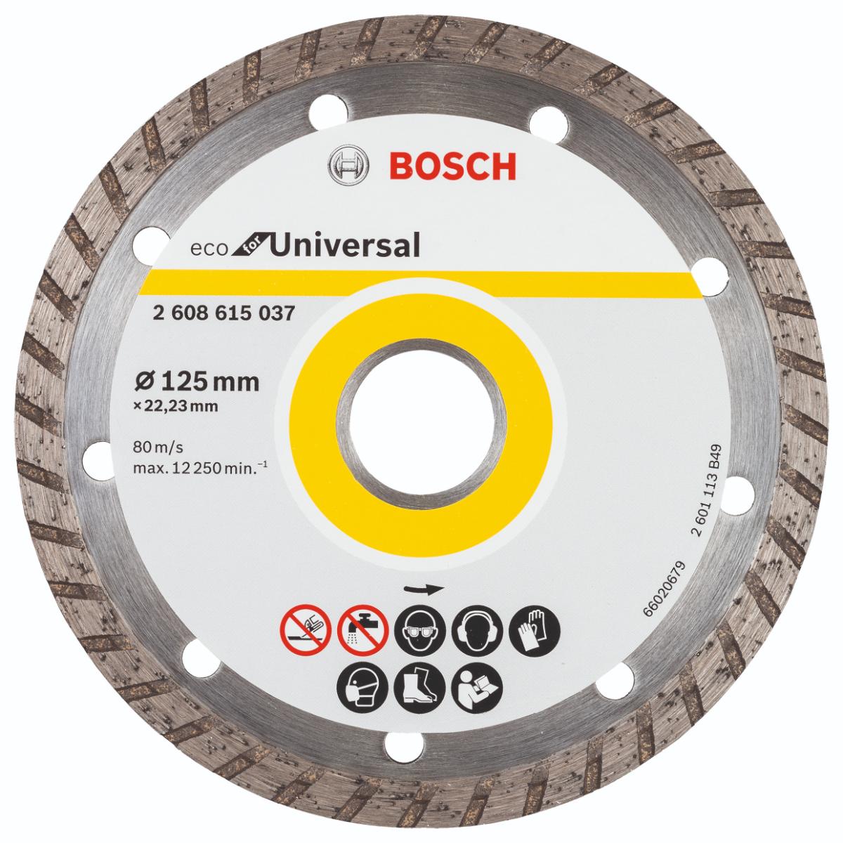 Bosch Diamanttrennscheibe Turbo Eco For Universal, 115 mm