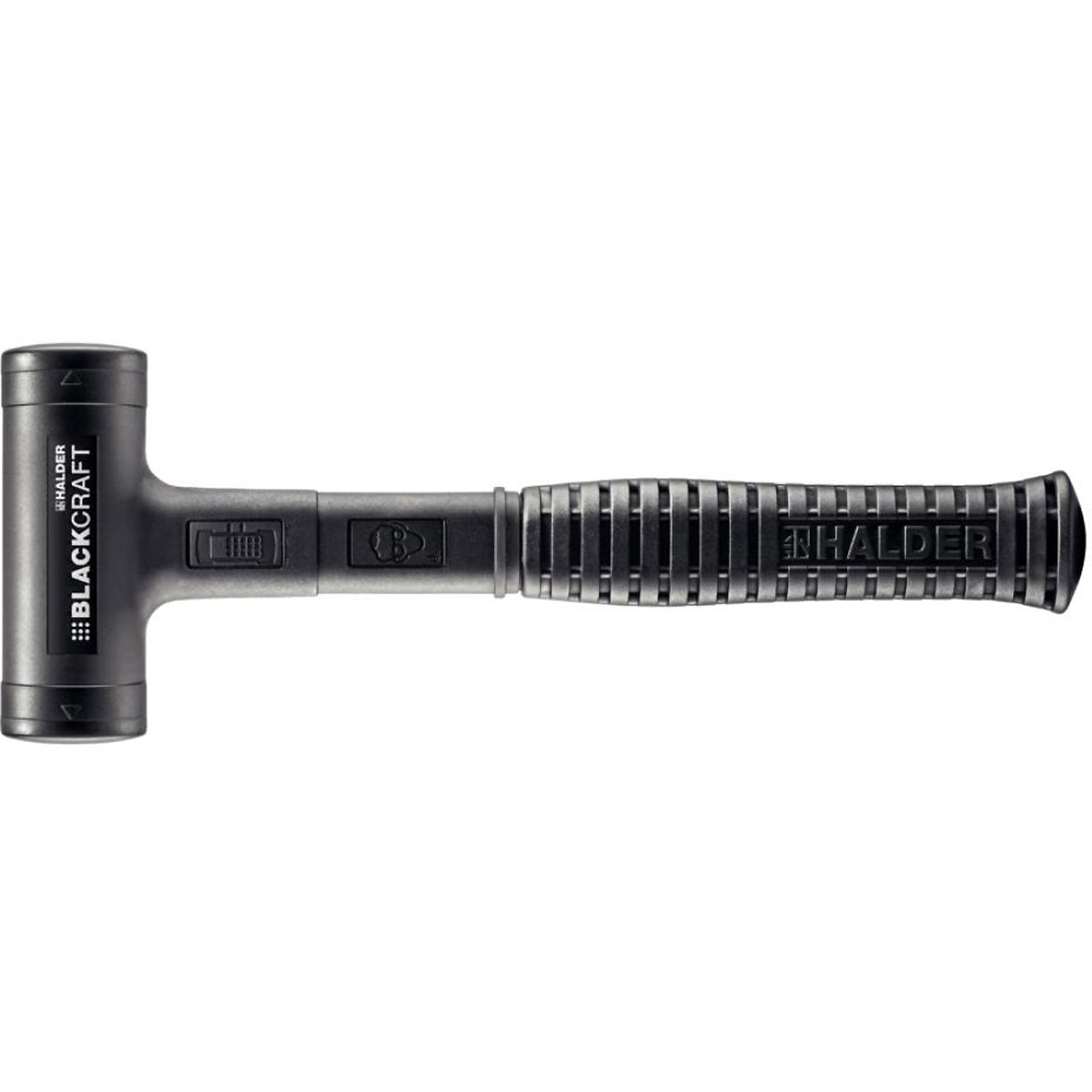 HALDER BLACKCRAFT - Schonhammer mit bruchsicherem Stahlrohrstiel, ergonomisch und rutschsicher