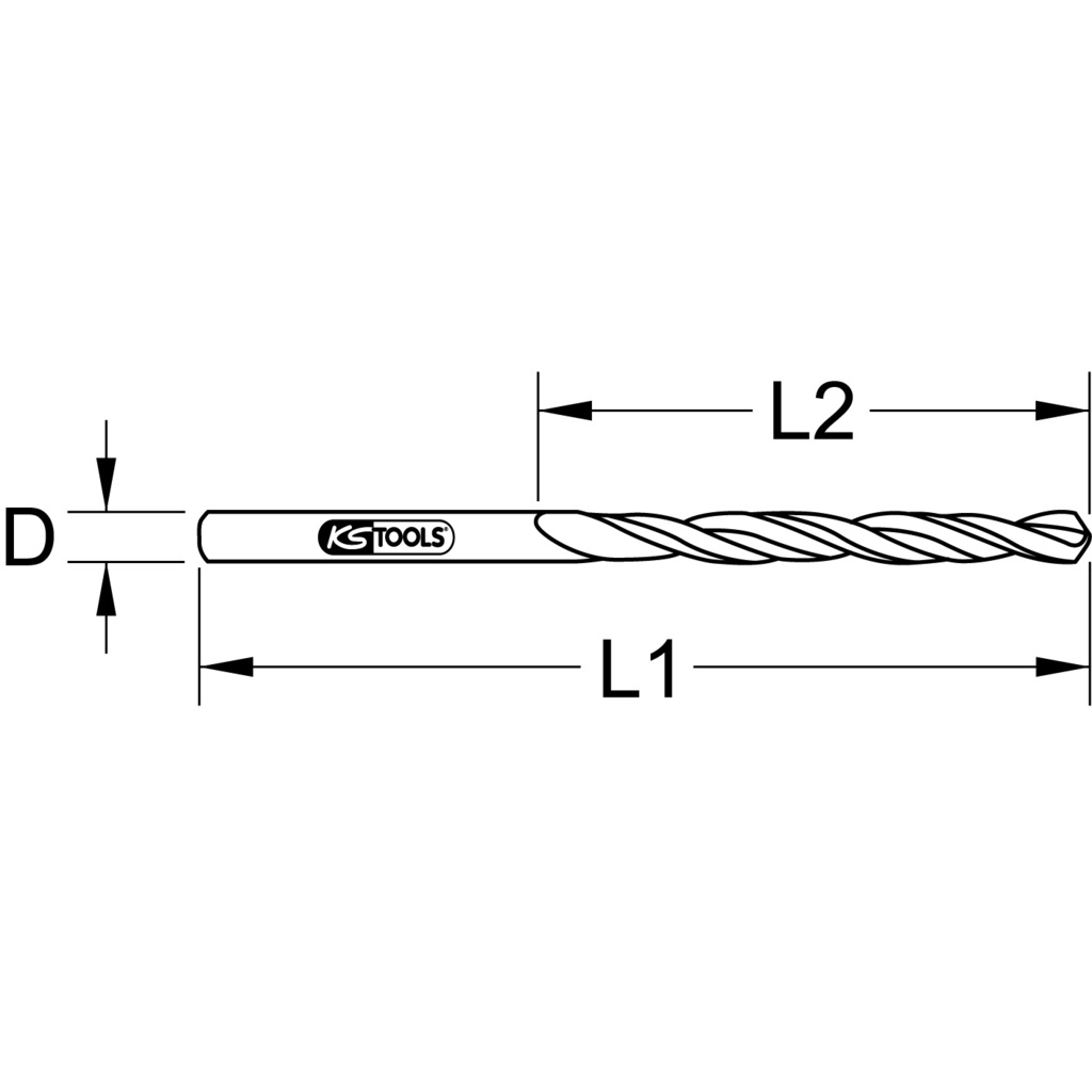 KS Tools HSS-G Spiralbohrer lang