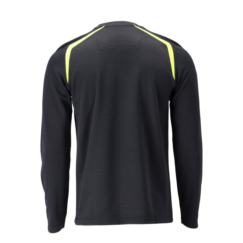 MASCOT Herren Langarmshirt Schwarzblau / Hi-vis Gelb
