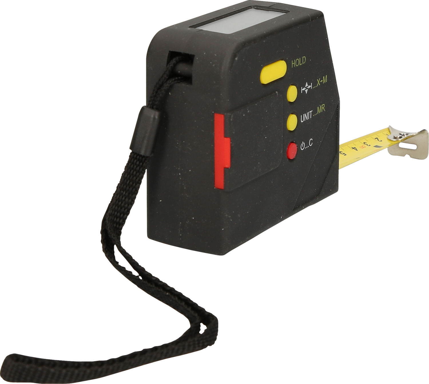 KS Tools Elektrisches Bandmaß mit Feststeller und Gürtelclip, digital, 5 m, 19 mm