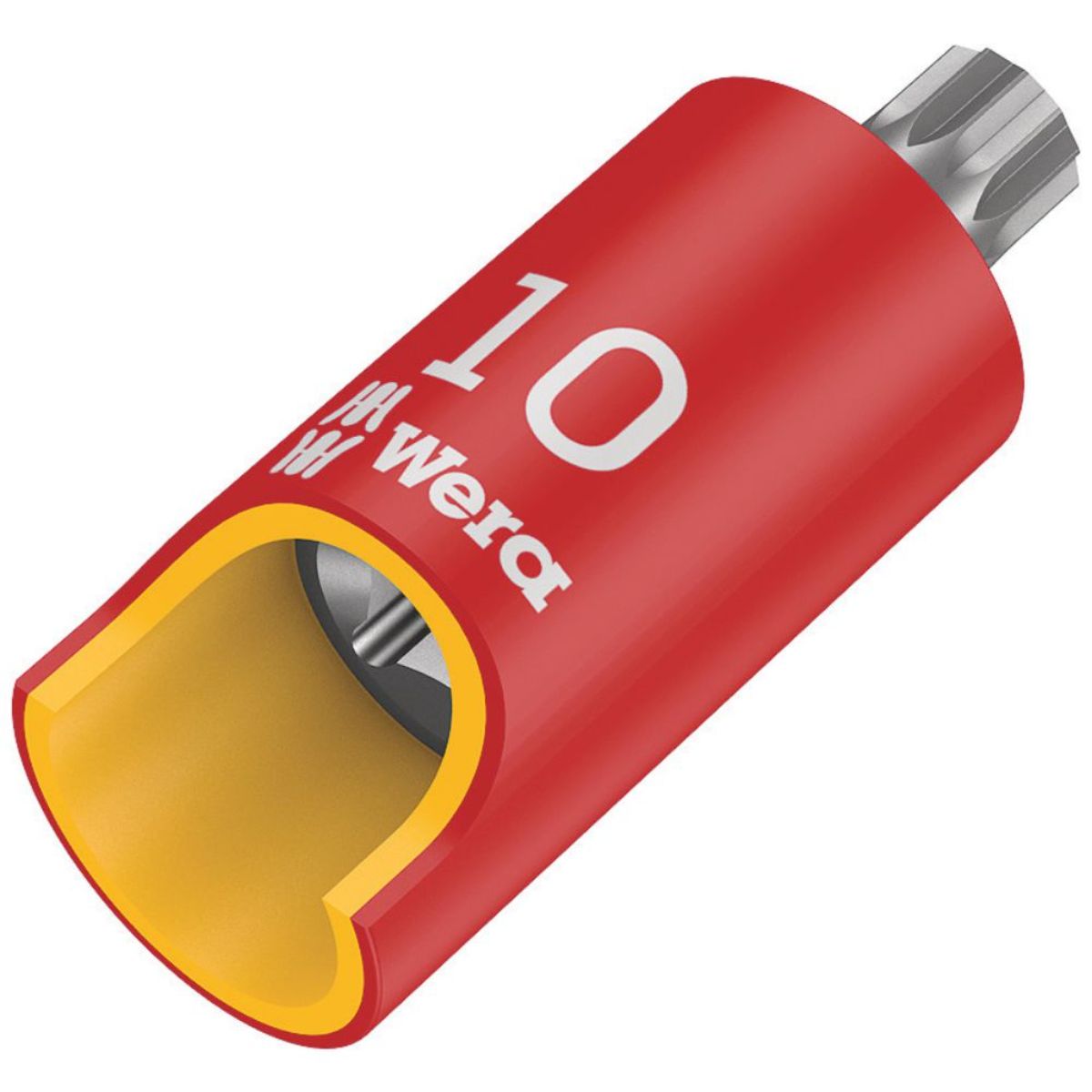 Wera 8760 B VDE XZN Zyklop Bitnuss, isoliert, mit 3/8"-Antrieb, für Innenvielzahn-Schrauben