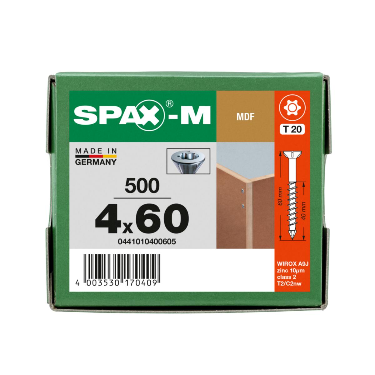 SPAX-M SENKKOPF T-STAR PLUS T20 TEILGEWINDE CUT WIROX 500 Stück
