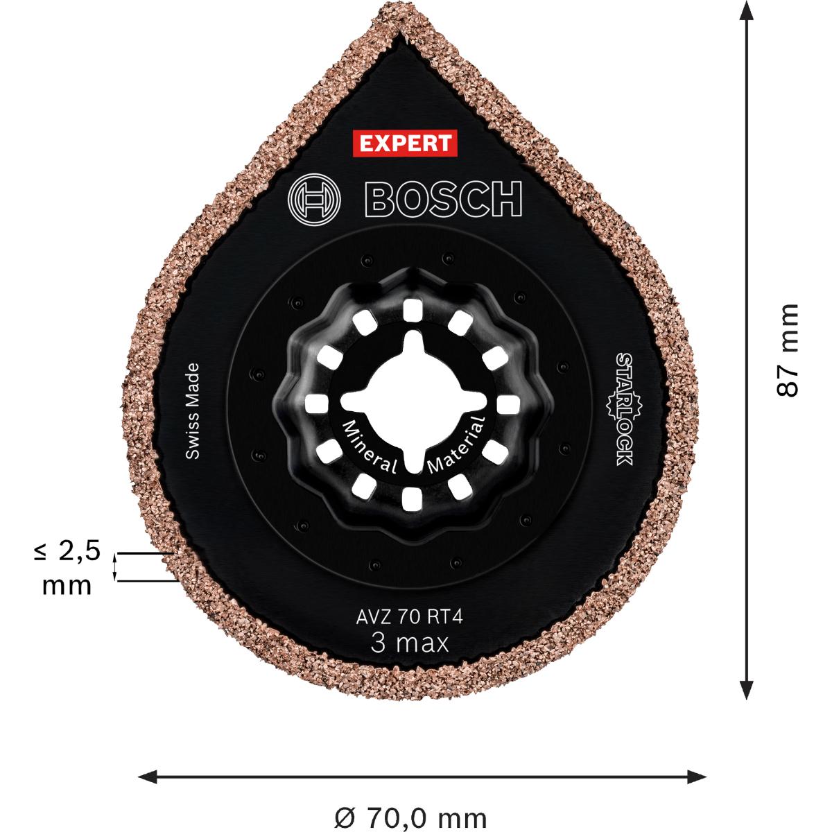 Bosch EXPERT AVZ 70 RT4 3 max Fugenentfernungsplatte, Ø 70 mm