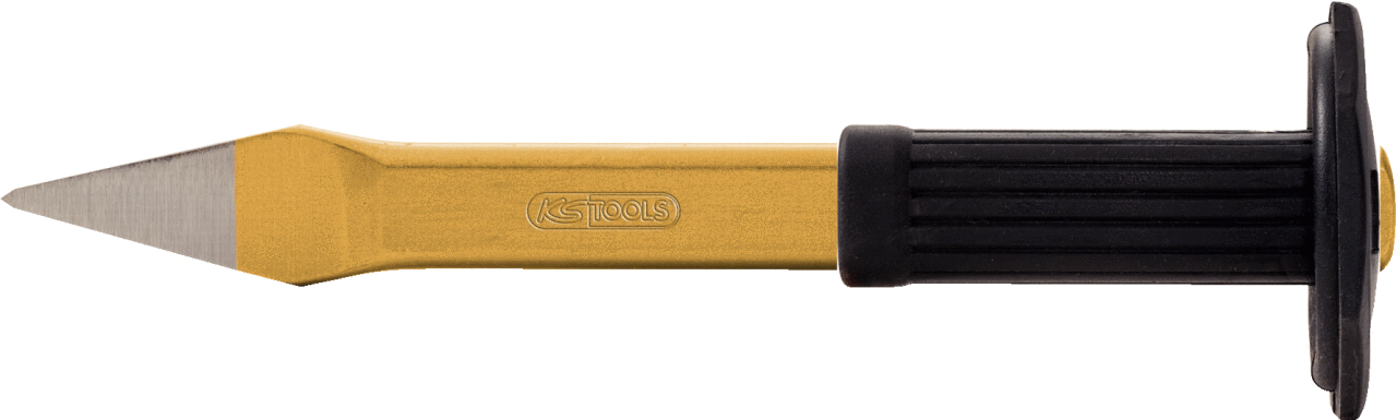 KS Tools Kreuzmeißel mit Handschutzgriff, flach oval