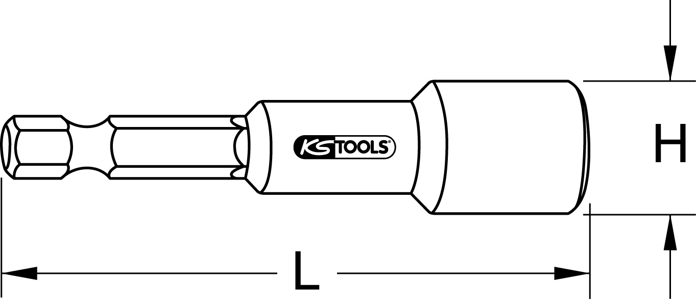 KS Tools 1/4" Einschraubwerkzeug, magnetisch