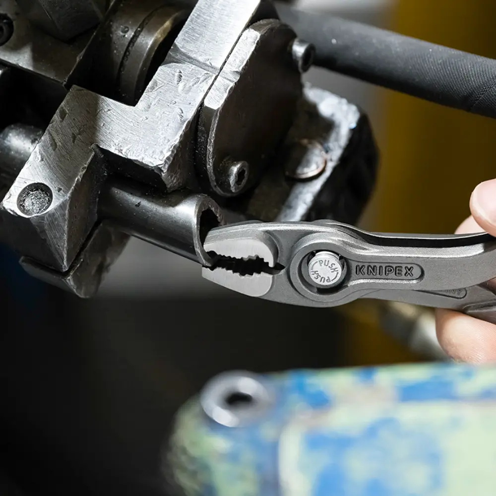 KNIPEX TwinGrip Front- und Seitengreifzange mit Comfort-Griffen grau atramentiert 150 mm