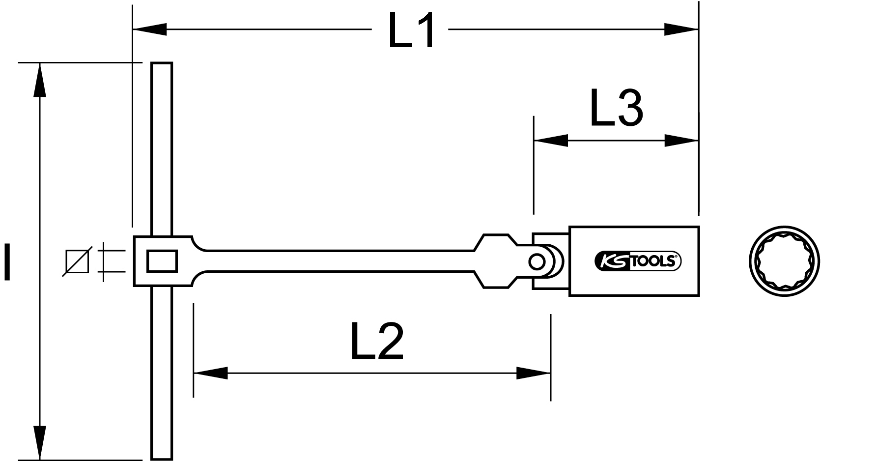 KS Tools T-Griff Zündkerzenschlüssel