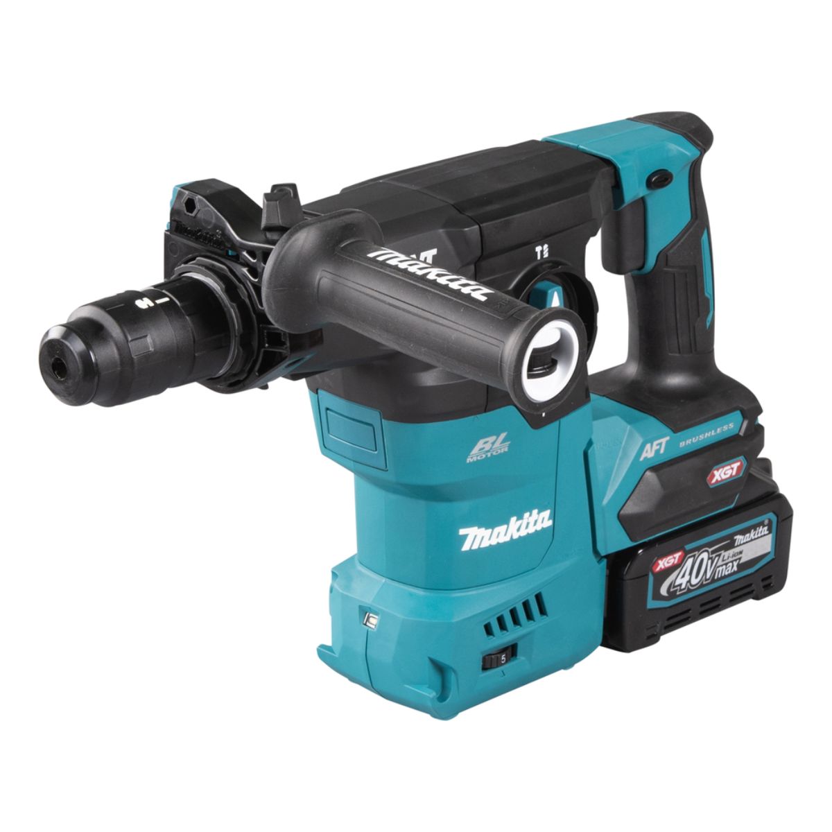 Makita Akku-Kombihammer 40V max. + Schnellwechselfutter / 4,0 Ah, 2 Akkus+Ladegerät+Transportkoffer