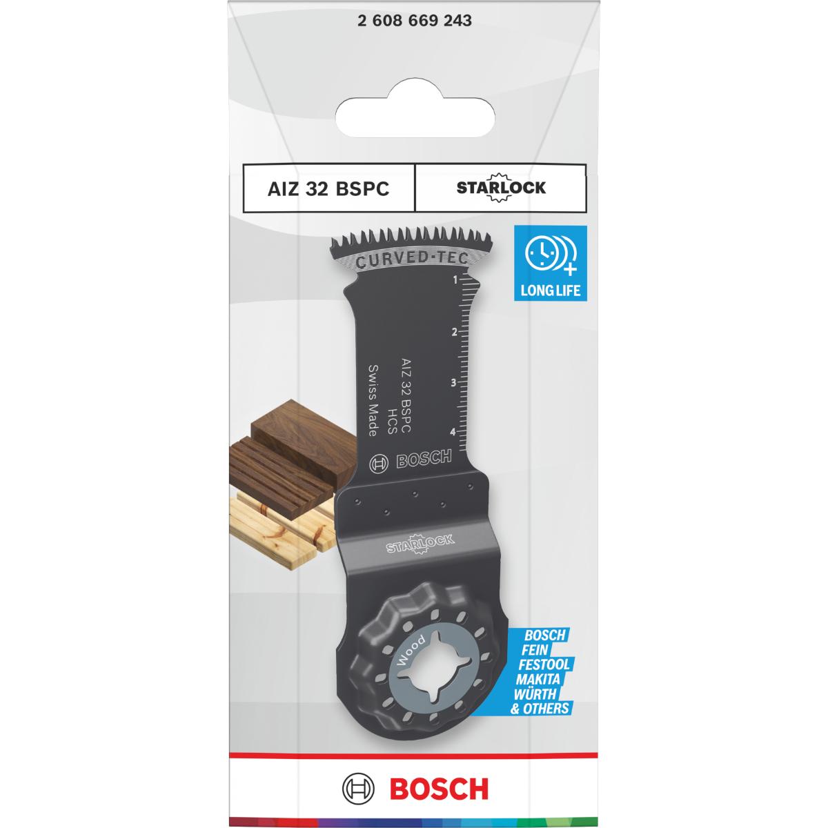Bosch AIZ 32 BSPC Holz Tauchsägeblatt, Starlock, 32 x 50 mm, 1-Stück