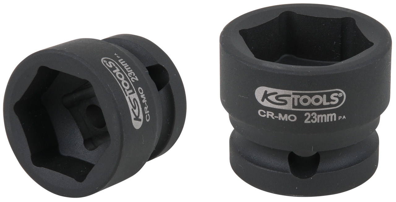KS Tools 1/2" Sechskant-Kraft-Stecknuss, extra kurz, 23,0 mm