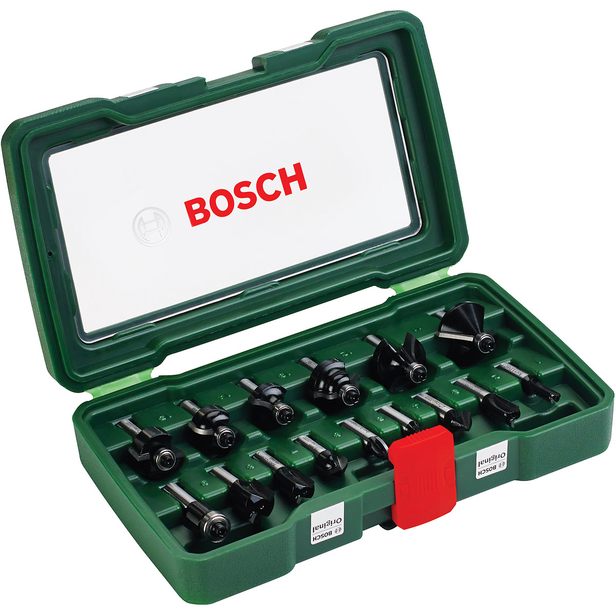 Bosch HM-Fräser-Set mit 8 mm Schaft, 15-teilig