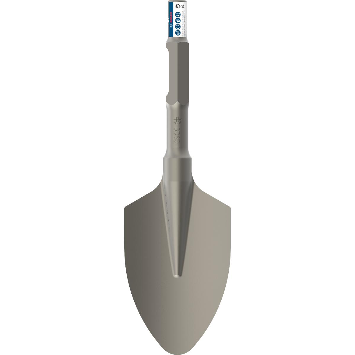 Bosch PRO Spatmeißel mit 30-mm-Sechskantaufnahme, abgerundet, 400 x 135 mm