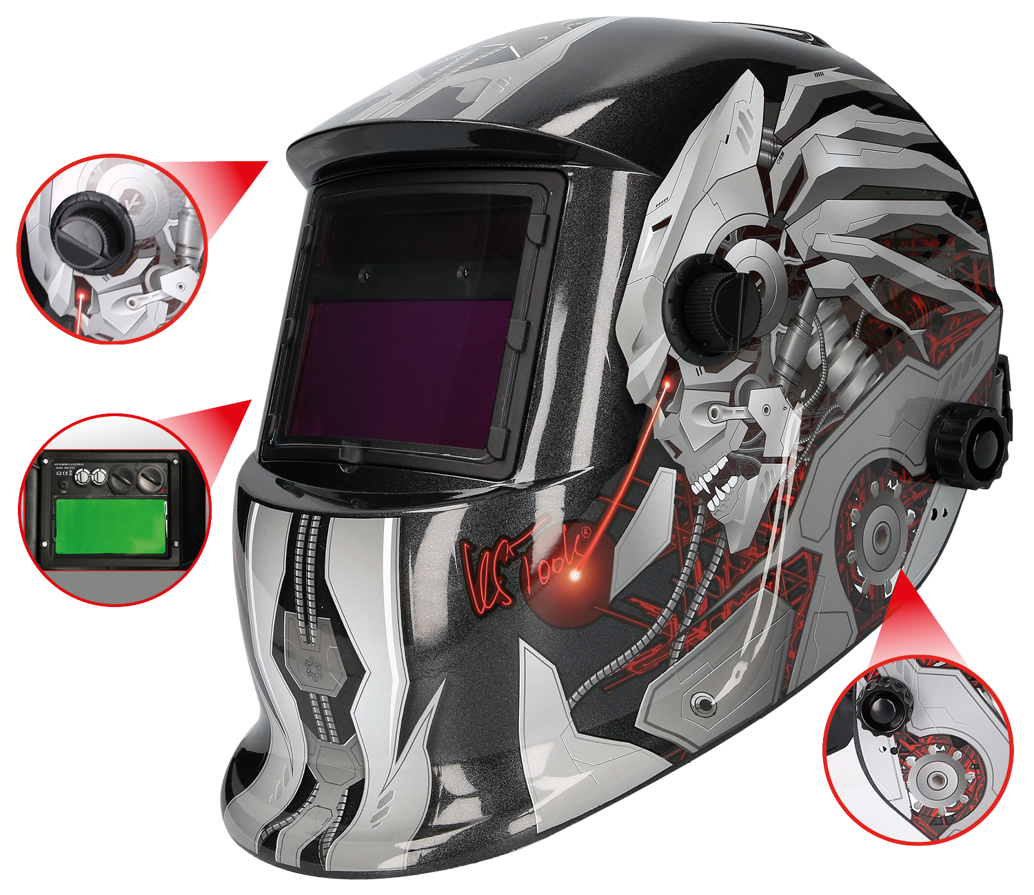 KS Tools Schweißer-Schutzhelm, Steel Design