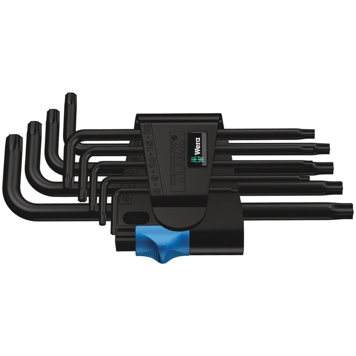Wera 967/9 TX HF 1 Winkelschlüsselsatz mit Haltefunktion, BlackLaser, 9-teilig