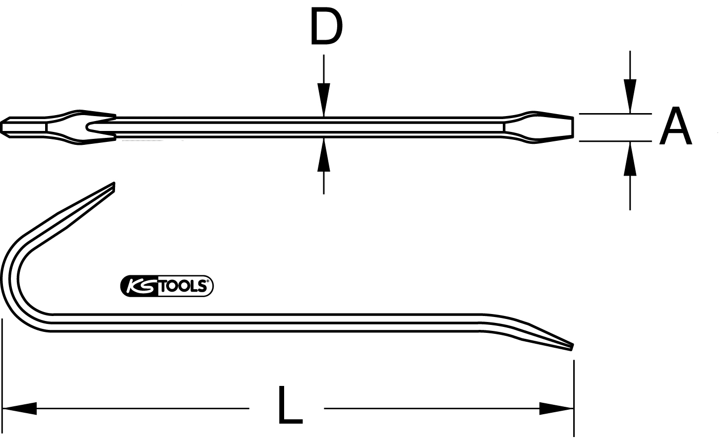 KS Tools EDELSTAHL Nageleisen