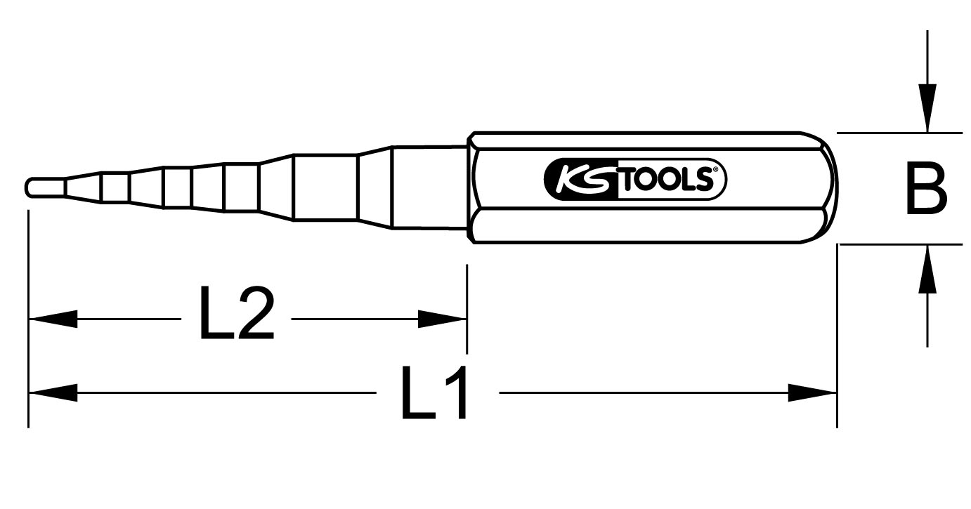 KS Tools Universal-Stufenschlüssel, 5-stufig, 1/4"-5/8"