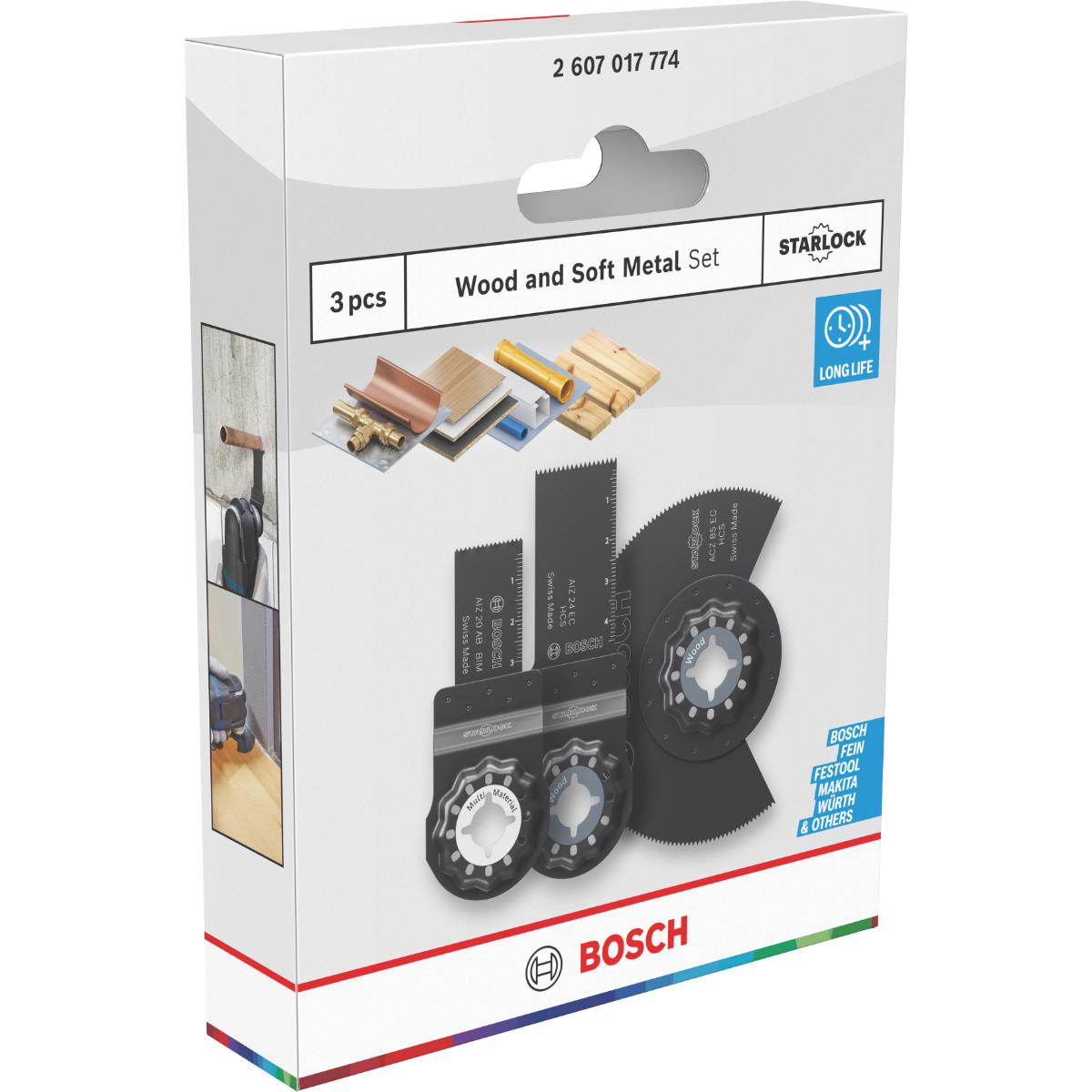 Bosch OMT Holz und WeichmetallH Blattset TU3 , 3-teiliges Set