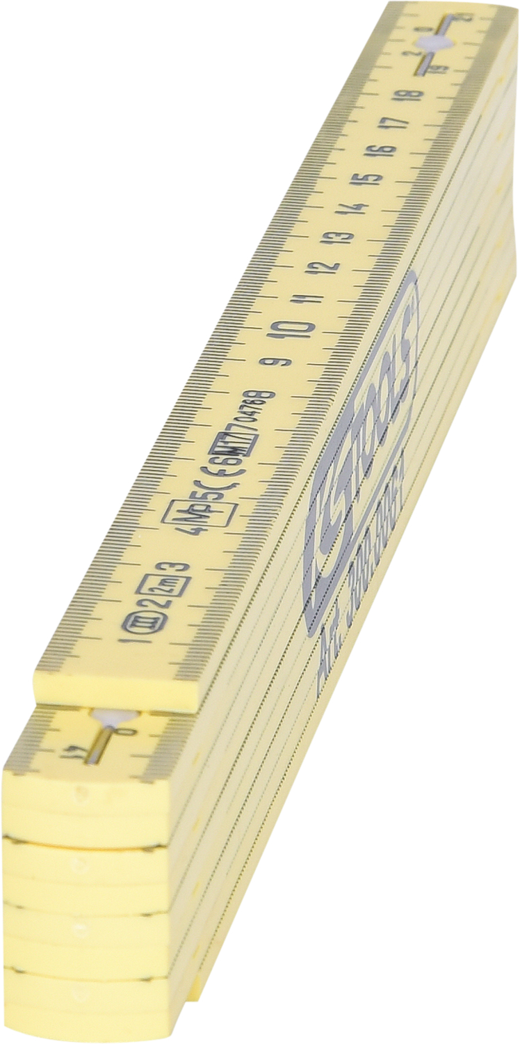 KS Tools Kunststoff-Gliedermaßstab, gelb, 2m
