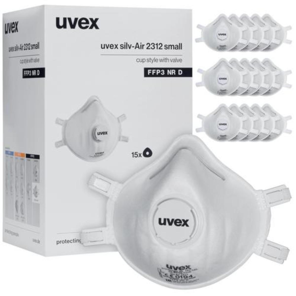 uvex silv-Air c Atemschutzmaske 2312 FFP3 - 15 Stück