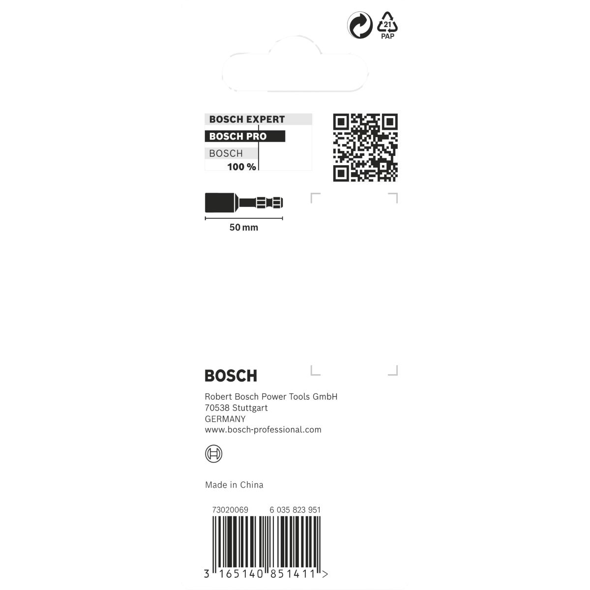 Bosch PRO Steckschlüssel Impact Control, 1-teilig, 1/4 Zoll