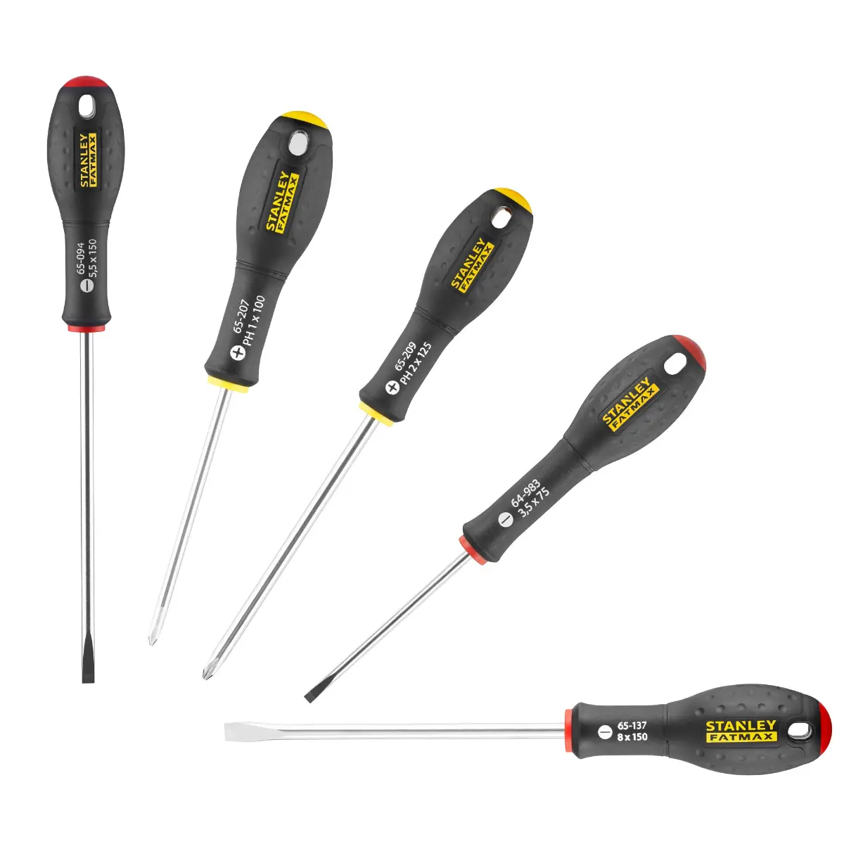 STANLEY FATMAX Schraubendreher-Set 5-teilig Schl. Parallel Pozidriv Qualitätsstahl