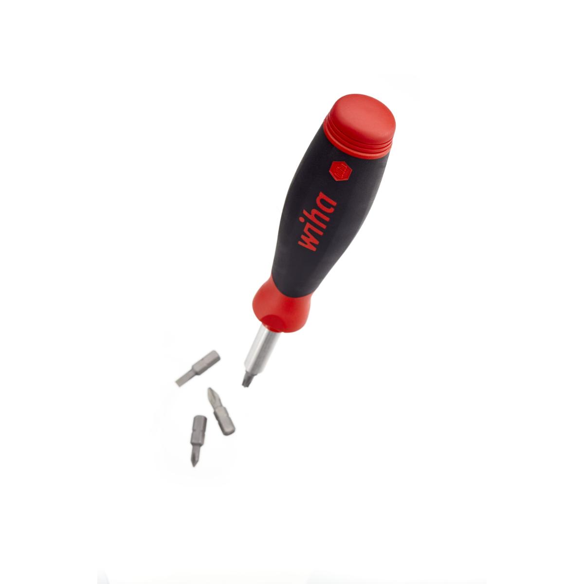 Wiha Schraubendreher mit Bit Magazin PocketMax magnetisch gemischt mit 8 Bits, 1/4 zoll