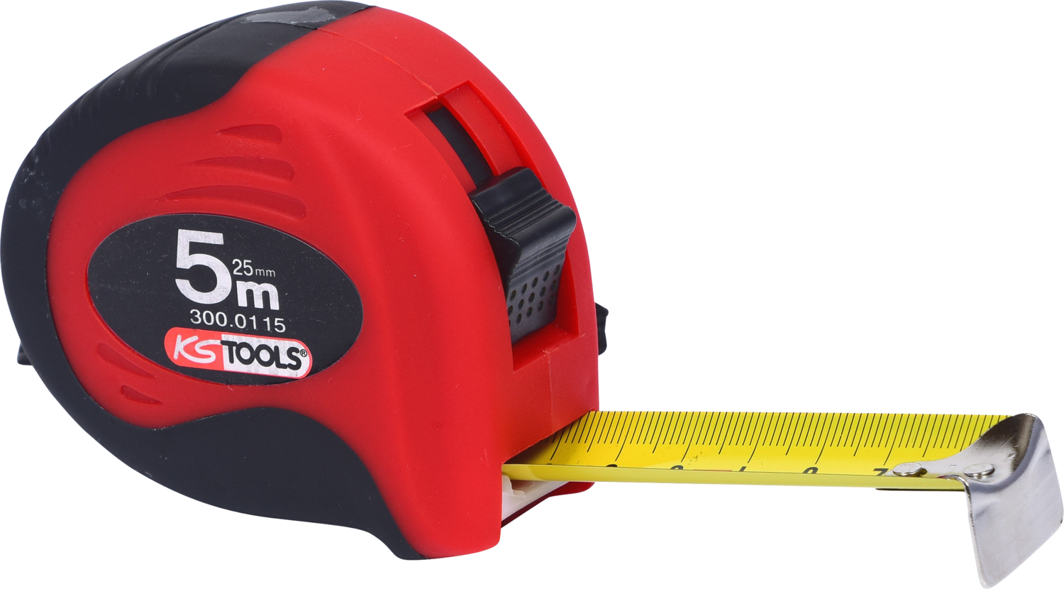 KS Tools Bandmaß mit Feststeller,schwarz-rot