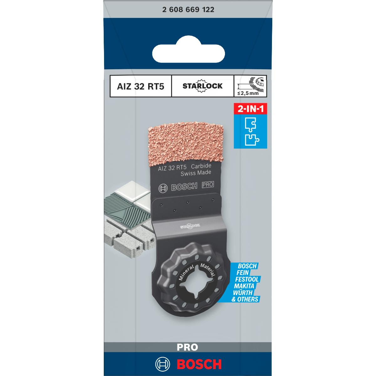 Bosch PRO AIZ 32 RT5 Blatt für Multifunktionswerkzeuge,2,5 x 32 mm