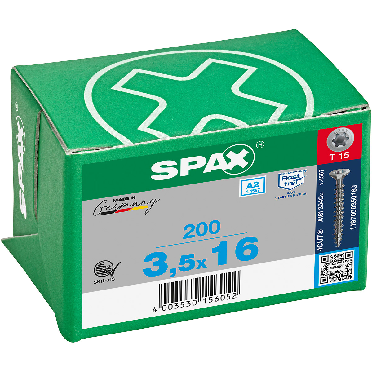 SPAX A2 Senkmultikopf T-Star Plus T15 Vollgewinde, 200 Stück