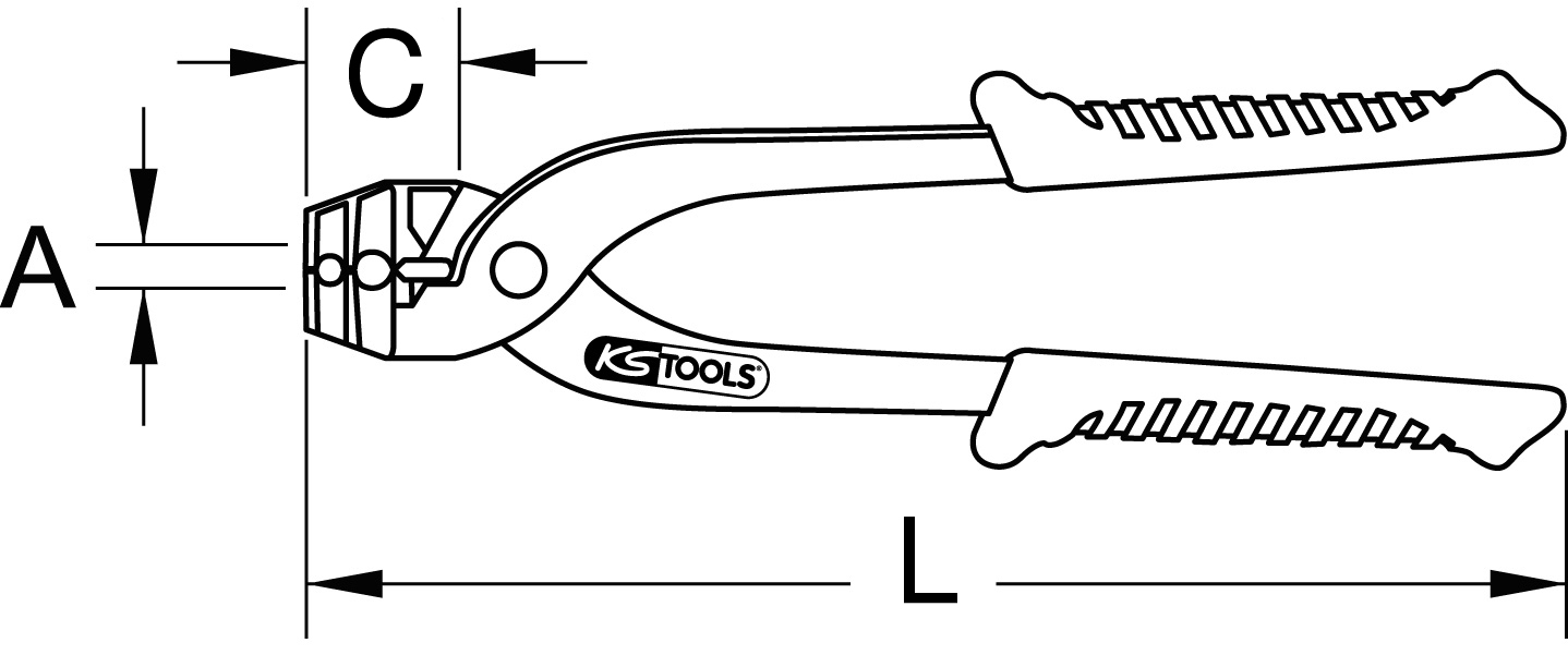 KS Tools Bremsleitungsbiegezange, 2 in 1, Ø 4,75+6mm
