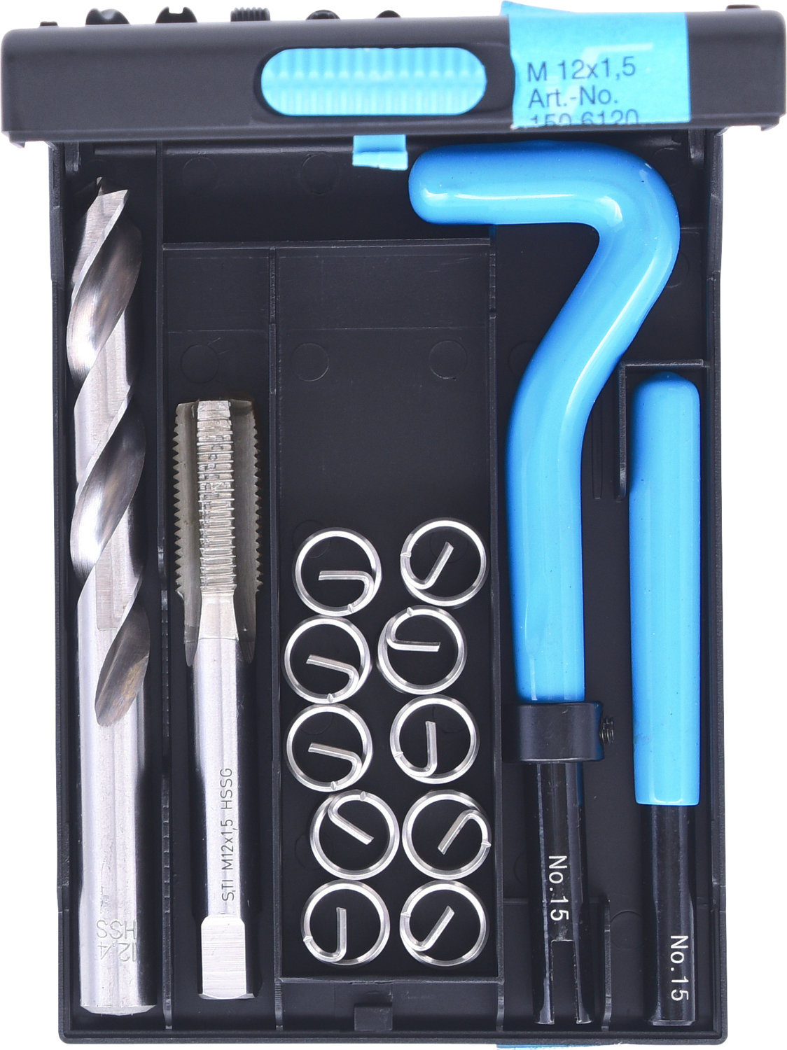 KS Tools Nirostahl Gewinde-Reparatur-Satz M12x1,5x16,5mm, 14-tlg