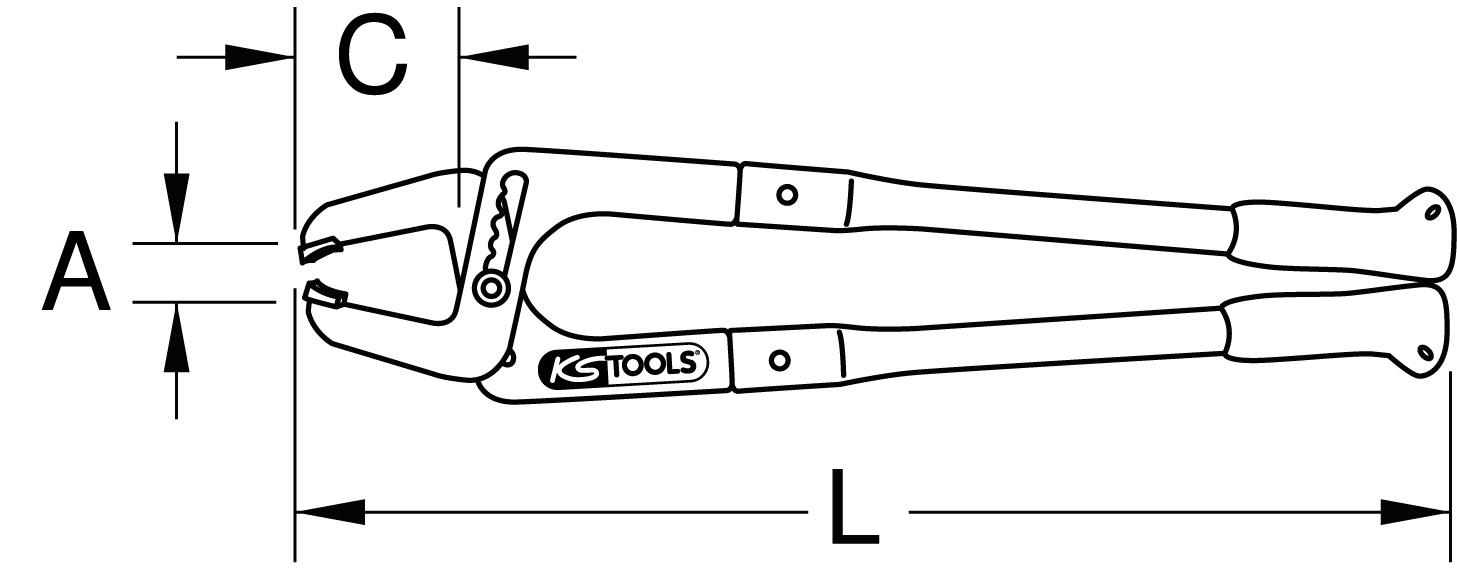 KS Tools Fettkappen-Zange, 500mm